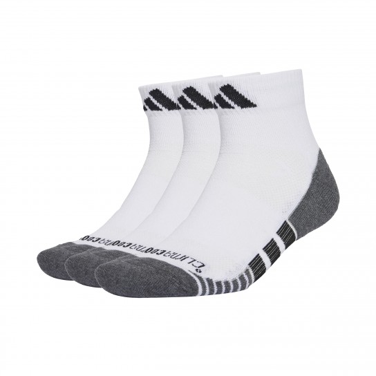 Meias Adidas Climacool Performance 3P - Branco/Cinza